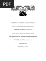 Relaciones Públicas aplicadas al turismo