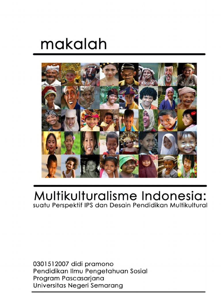 Multikulturalisme Suatu Perspektif Ips Dan Desain Pendidikan Multikultural