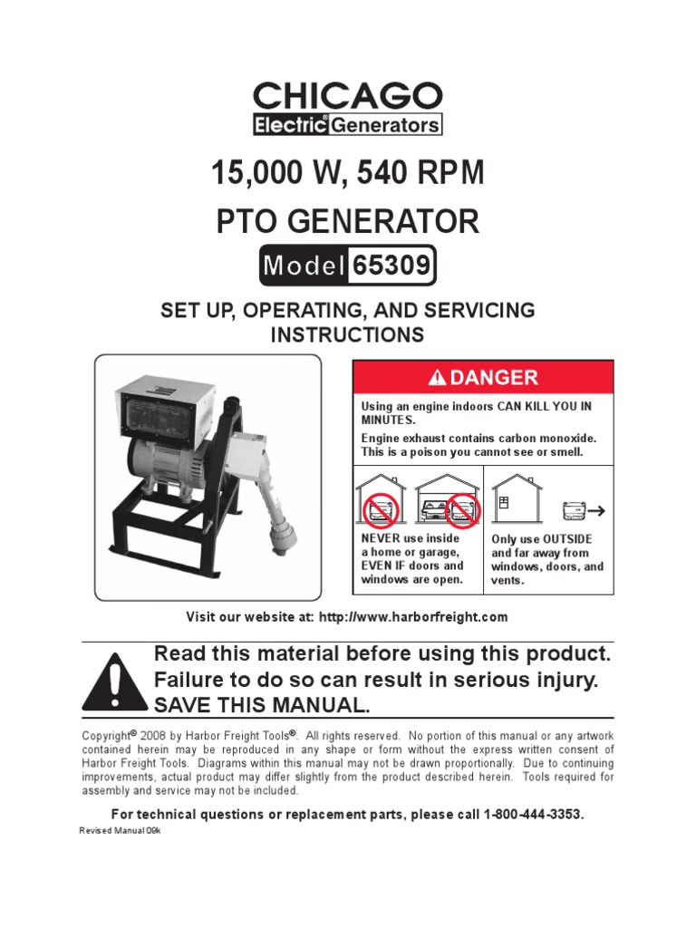 Manual Pto Generator | PDF | Mains Electricity | Electric Generator