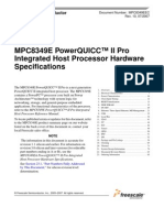 Mpc8349E Powerquicc™ Ii Pro Integrated Host Processor Hardware Specifications