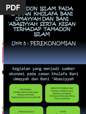 Tamadun Islam Pada Zaman Khulafa Bani Umayyah Pdf