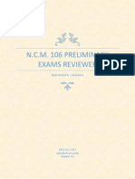 N.C.M. 106 Preliminary Exams Reviewer: Nyjil Patrick B. Columbres