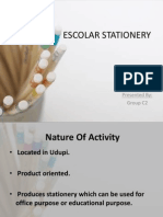 Escolar Stationery - Cost Accounting