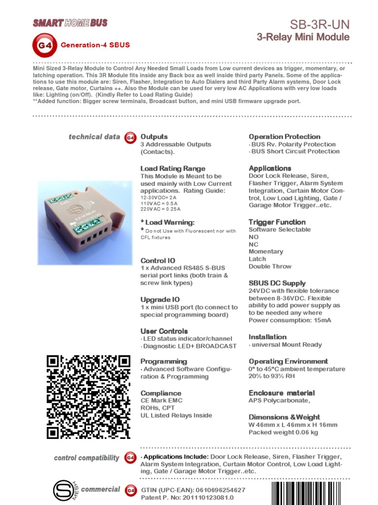 3R (Data Sheet) V2.0 | PDF | Switch | Manufactured Goods