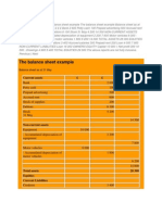 The Balance Sheet Example: Current Assets