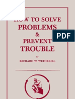 How To Solve Problems and Prevent Trouble