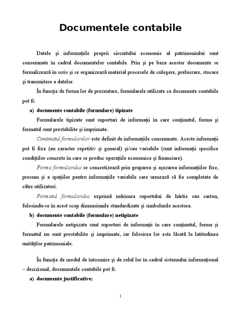 Documente Contabile | PDF