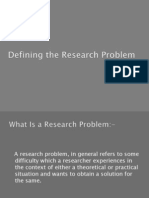 2 - Defining The Research Problem