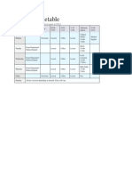 Sample Timetable: Here Is A Sample Timetable of A Typical Week at CELC