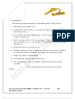 Estimating working capital requirements