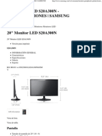 20'' Monitor Led S20a300n - Especificaciones - Samsung