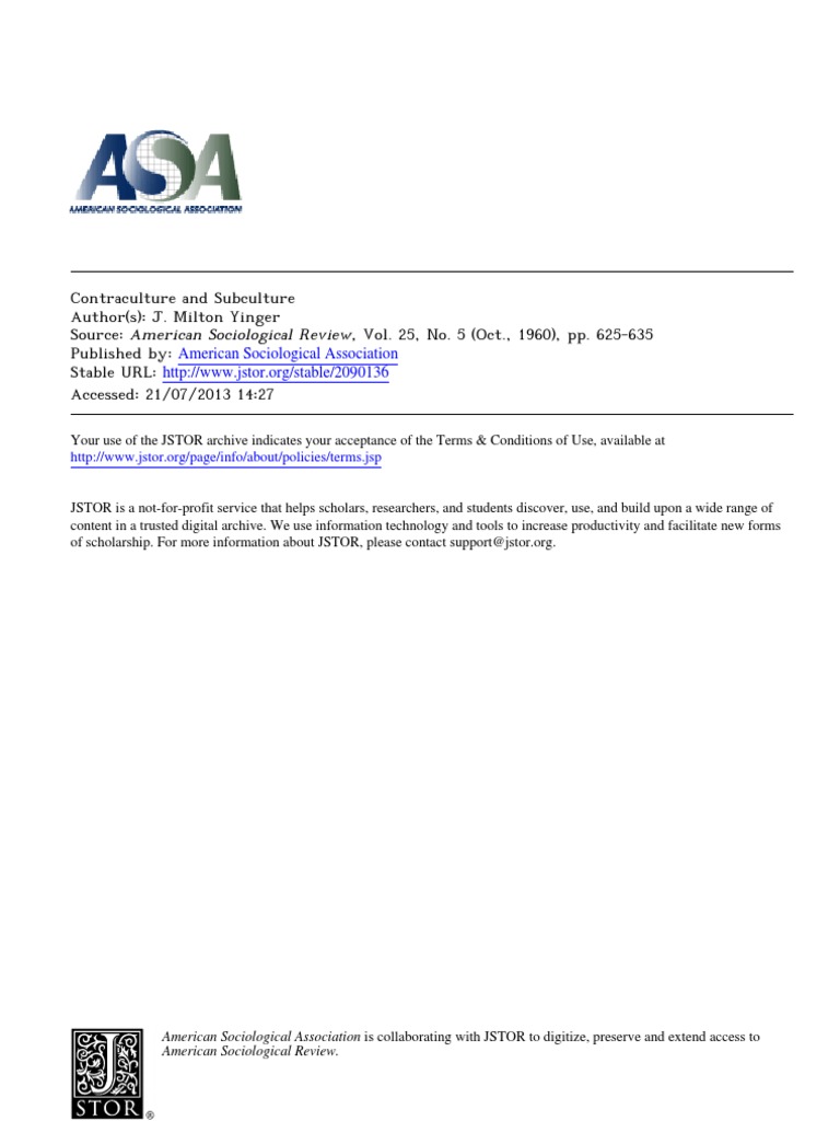 Contraculture and Subculture Download Free PDF Norm (Social