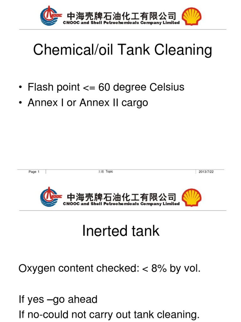 Chemical Tank Cleaning Procedures Guide | PDF | Oil Tanker | Oxygen