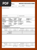 Working Over Water Permit: RIG No.: Permit No.: Date: Permit Applicant'S Name