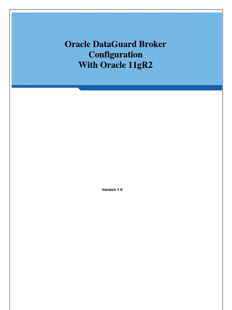 Oracle Data Guard Broker Setup Guide | PDF | Oracle Database | Port ...