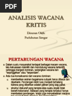 Download ANALISIS WACANA KRITIS by Parluhutan Siregar SN155322772 doc pdf