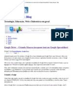 Google Drive - Criando Macros (Ou Quase Isso) No Google Spreadsheet - Tomás Vásquez - Blog