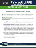 Download Terry McAuliffes Platform for Virginia - Putting Jobs First by TerryMcAuliffe SN155326822 doc pdf