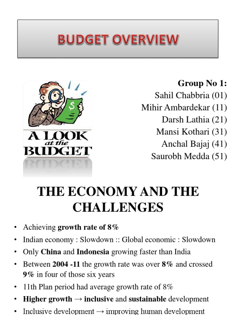 India Economic Growth and Budget Analysis | PDF | Government Budget ...