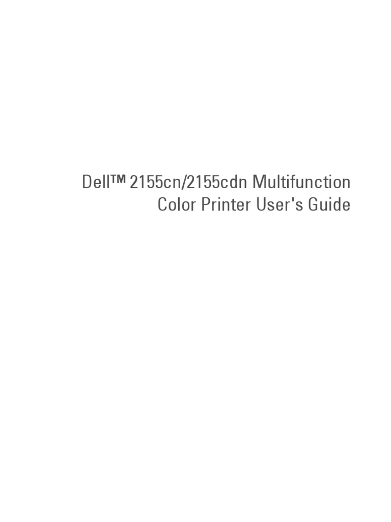 Dell 2155cn Cdn User's Guide en Us | Fax | Operating System | Free 30