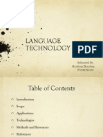Language Technology: Submitted By: Shubham Bhardwaj P2008CS1034