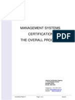 Management Systems Certification Overall Process