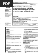 NBR 7397 - Produto de Aço ou Ferro Fundido - Determinaçã da massa do revestimento