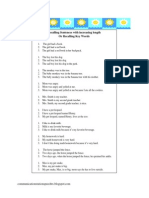 Recalling Sentences With Increasing Length