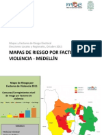 Mapas de Riesgo Por Factores de Violencia - Medellín 2011