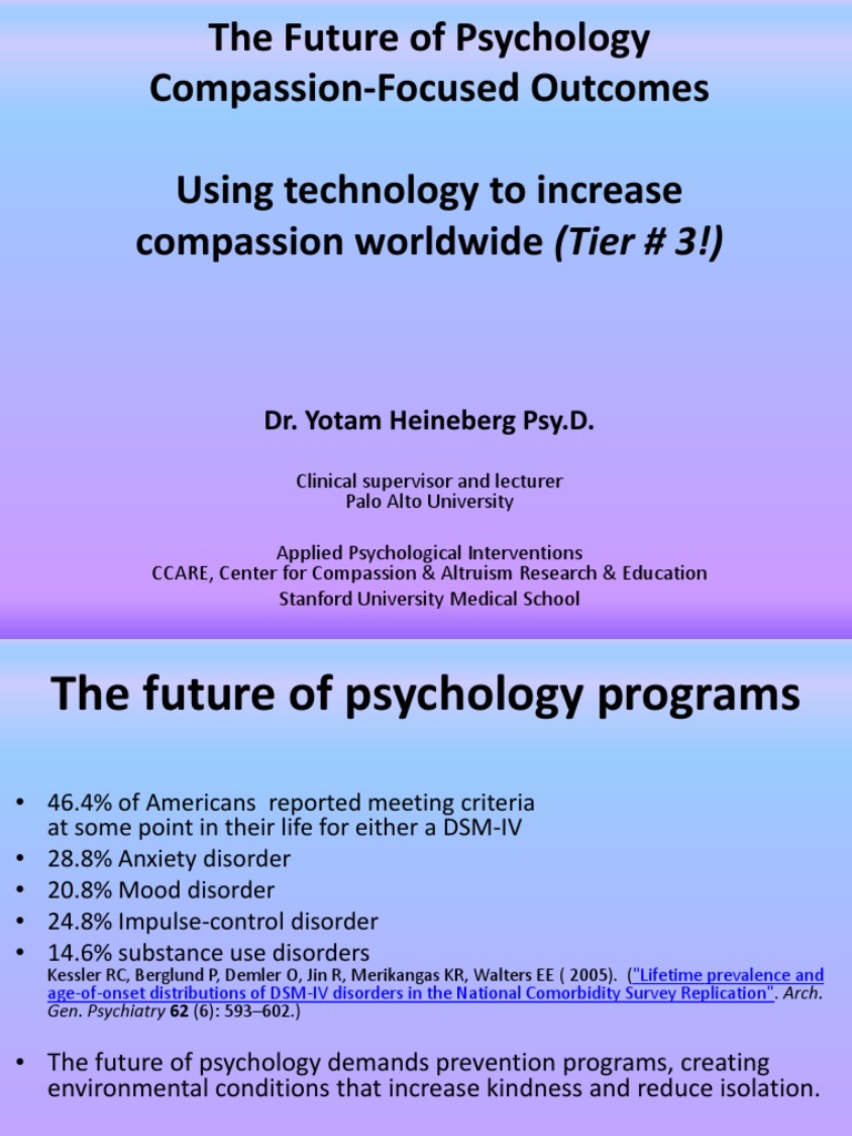 The Future of Psychology Compassion-Focused Outcomes & Using Technology ...