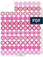 Valentine Kiss Labels Print Able