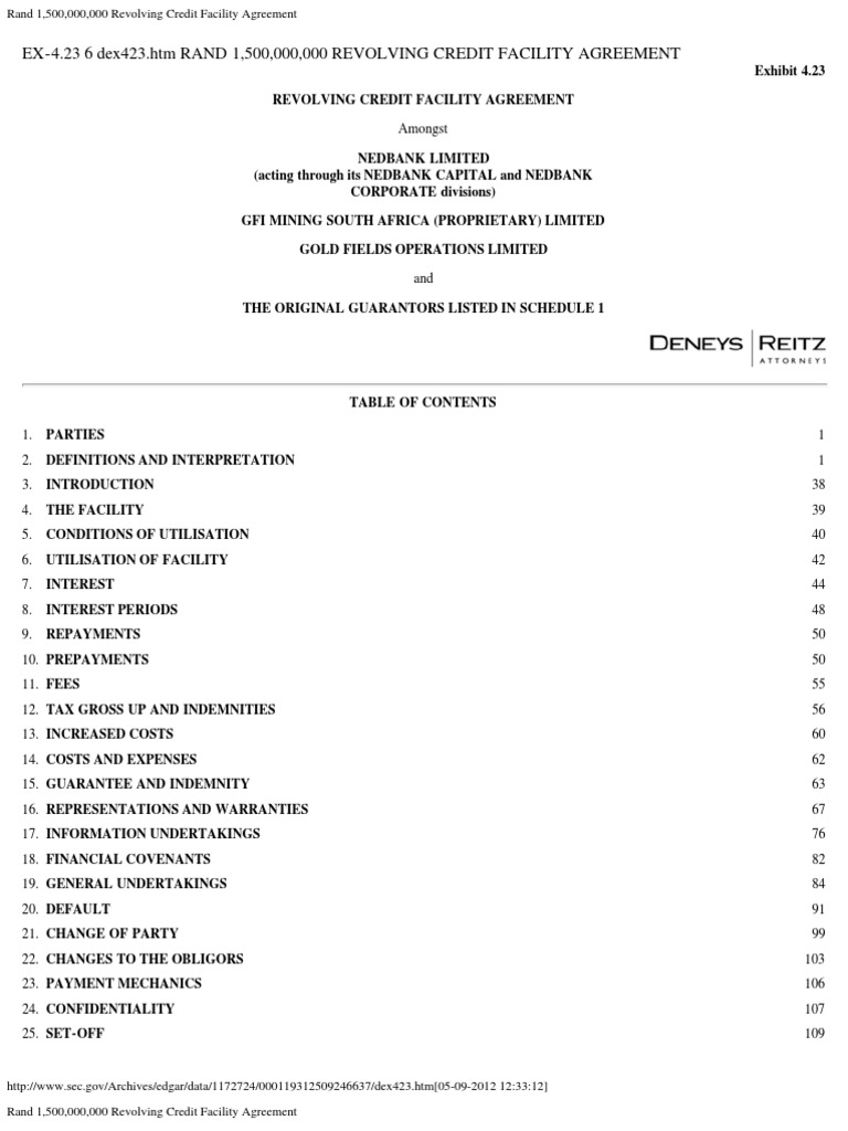 CREDIT FACILITY AGREEMENT NAVIGATING THE BORROWING BASE FRAMEWORK visual data 5