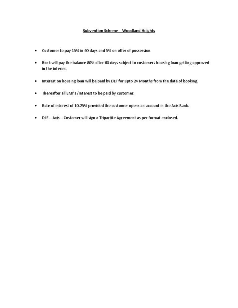 Woodland Heights Subvention Plan Details | PDF | Interest | Banking