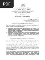 Trazado Masonería y Excomunión