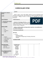 CV Summary for Electronics Engineer