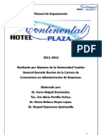 58244031 Manual de Organizacion Hotel Continental Plaza
