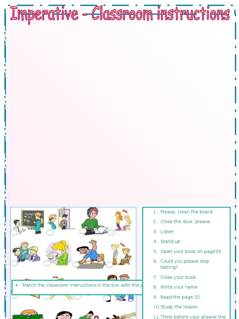 Classroom Imperative Instructions Guide | PDF | Classroom