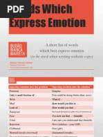 A Short List of Words Which Best Express Emotion (To Be Used When Writing Website Copy)