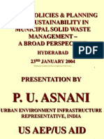 Urban Policies & Planning For Sustainability in Municipal Solid Waste Management - A Broad Perspective