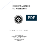 The [Cory] Aquino Management of the Presidency
