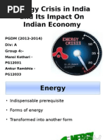 Energy Crisis Ppt in macro economics