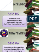 akta pendidikan 550