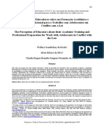 A percepção dos educadores sobre sua formação acadêmica e preparação profissional para o trabalho com adolescentes em conflito com a lei