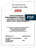 Effectiveness of - Performance Management System and Its Effect On Employee Performance