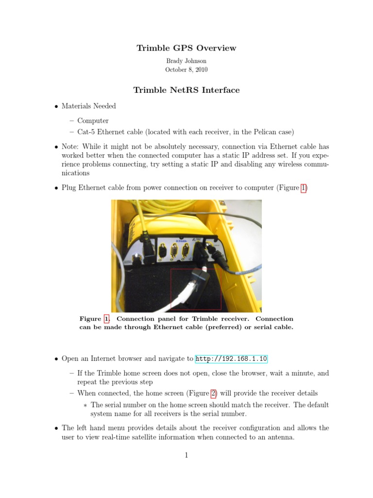 Trimble NetRS Instructions PDF Computer File Global Positioning
