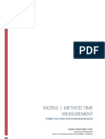 Praktikum Method Time Measurement (Teknik Tata Cara & Pengukuran Kerja)