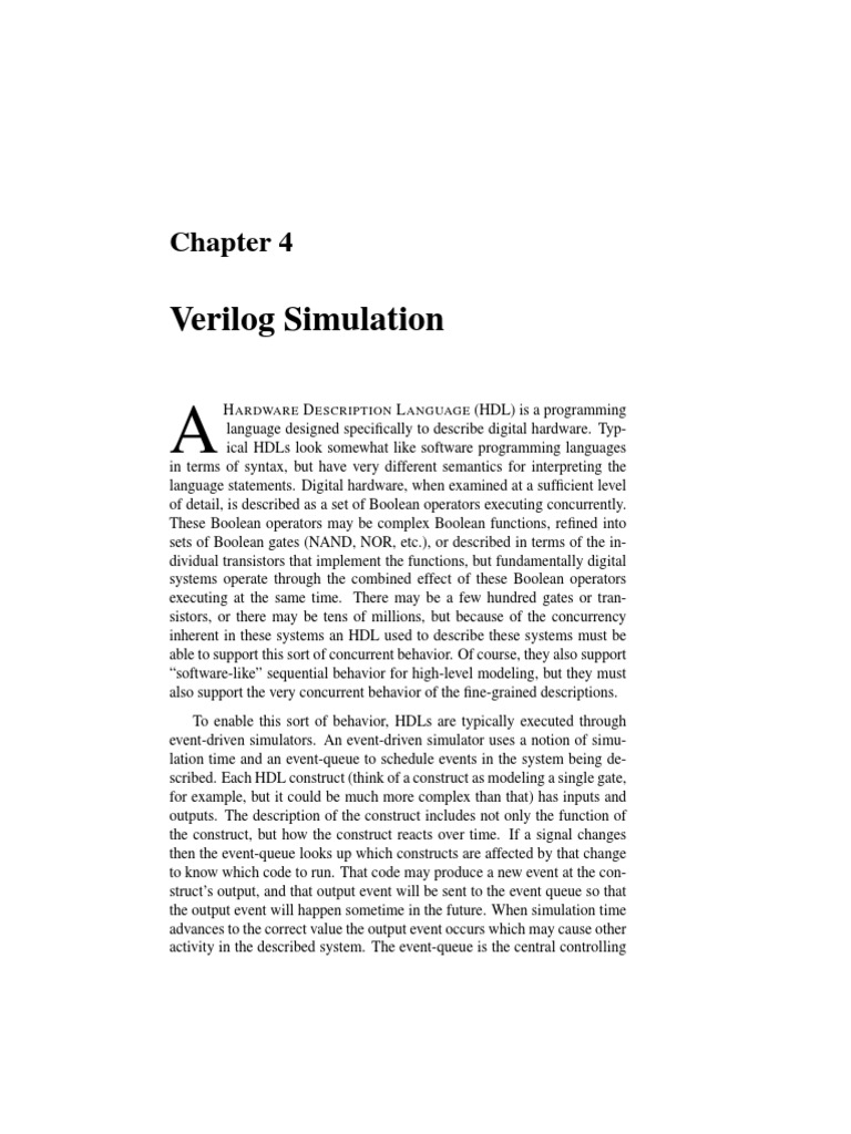Chapter4 Verilog Simulation | PDF | Hardware Description Language ...