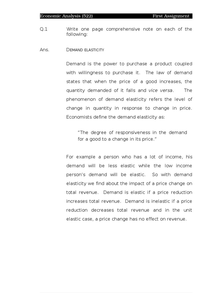 Economics Assignment | Download Free PDF | Supply (Economics) | Demand