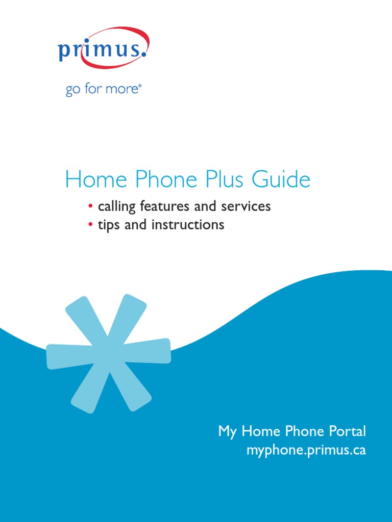Home Phone Plus Guide Calling Features and Services Tips and