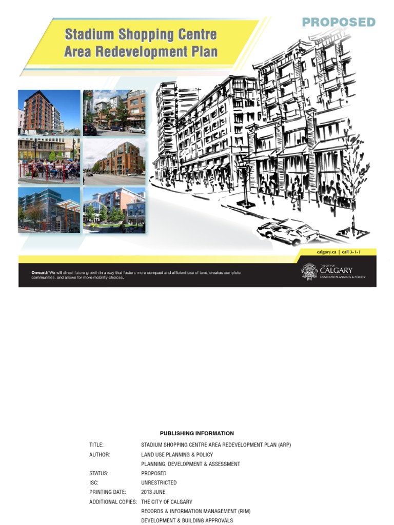 Proposed Stadium Shopping Centre Area Redevelopment Plan | PDF ...